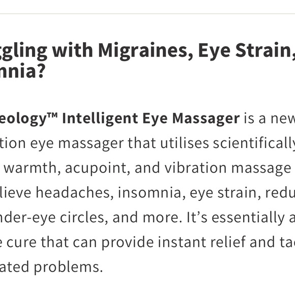 Brand new and never used, Eyeology intelligent eye massager. - Picture 2 of 5